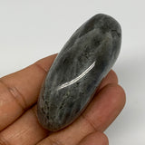 76.6g,2.4"x1.3"x1", Labradorite Palm-stone Tumbled Reiki @Madagascar,B16313