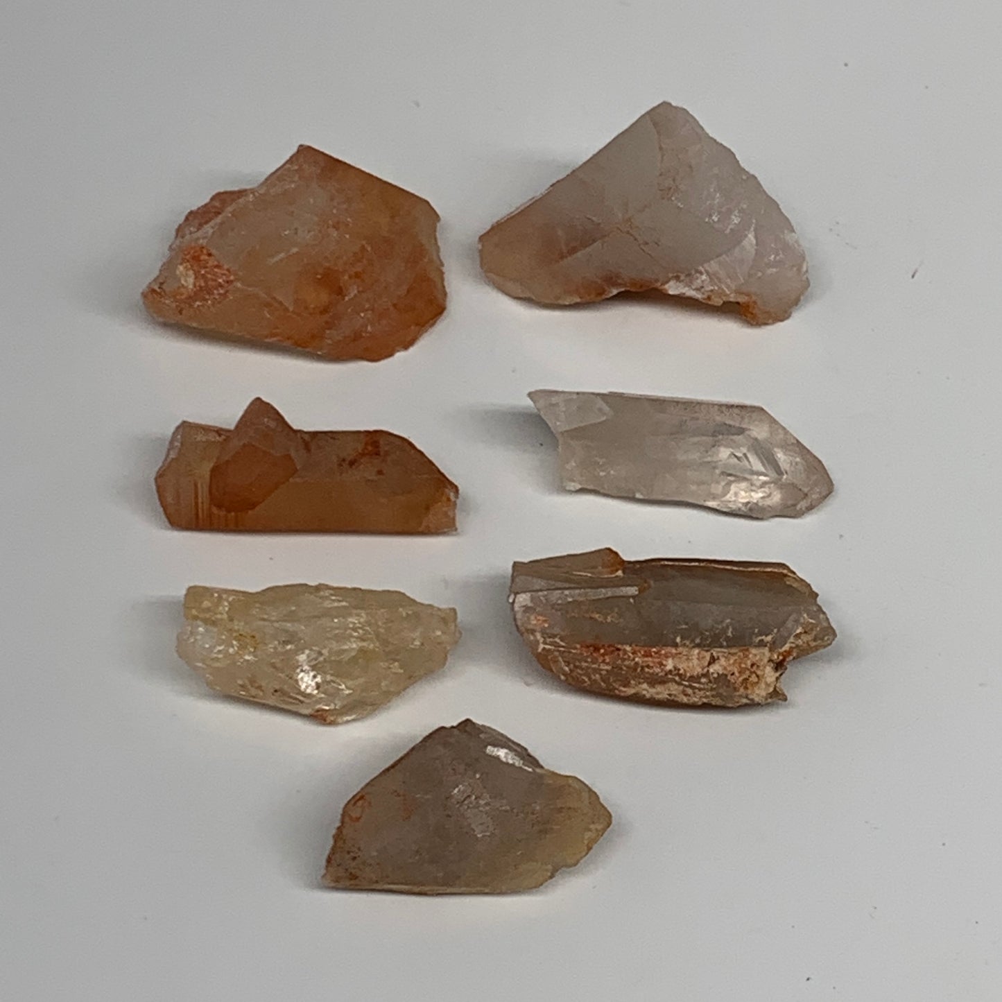 61.7g, 1.2"-1.4", 7pcs, Natural Red Quartz Crystal Terminated @Morocco, B11380