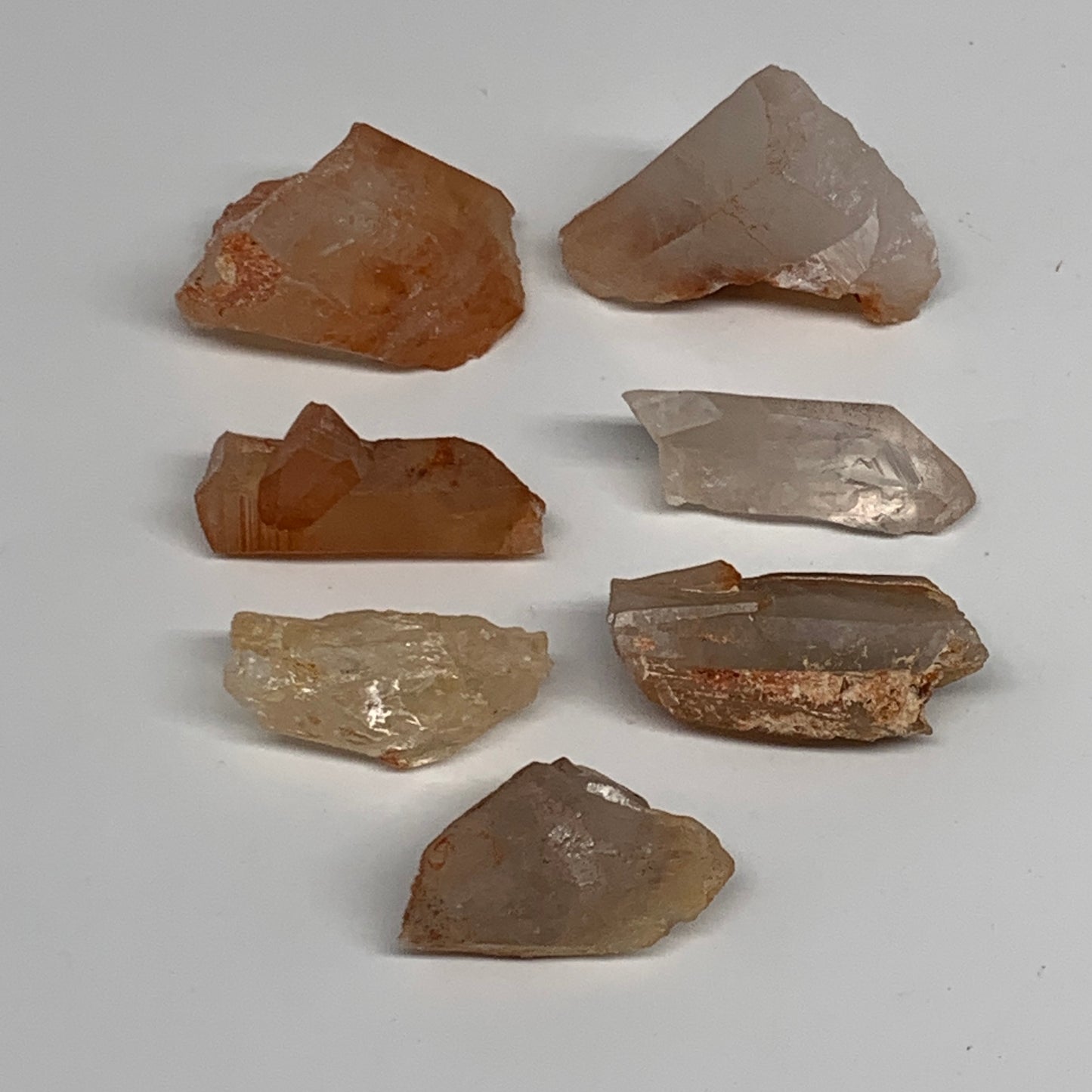 61.7g, 1.2"-1.4", 7pcs, Natural Red Quartz Crystal Terminated @Morocco, B11380