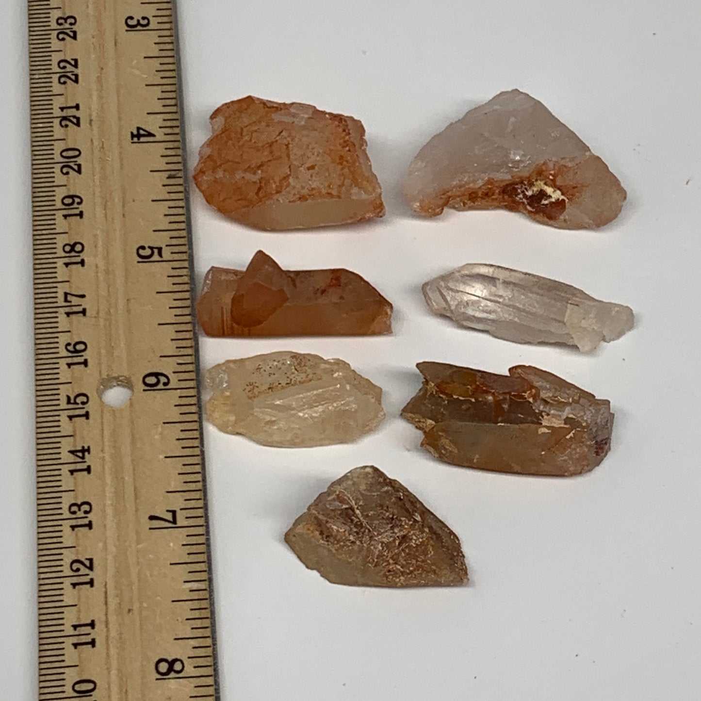 61.7g, 1.2"-1.4", 7pcs, Natural Red Quartz Crystal Terminated @Morocco, B11380