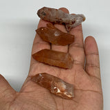 59g, 1.7"-2.1", 4pcs, Natural Red Quartz Crystal Terminated @Morocco, B11381