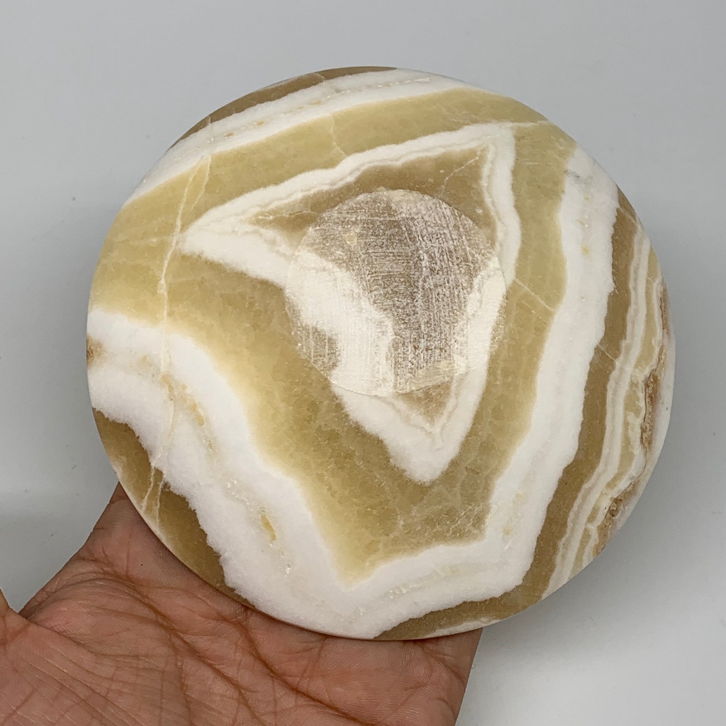 874g, 4pcs set, 4.4"-4.7" Round Onyx Bowl Handmade from Morocco, B8887