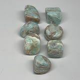 203.2g, 1"-1.1", 7pcs, Blue Aragonite Tumbled Stones @Afghanistan, B26669