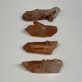59g, 1.7"-2.1", 4pcs, Natural Red Quartz Crystal Terminated @Morocco, B11381
