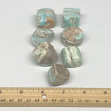 203.2g, 1"-1.1", 7pcs, Blue Aragonite Tumbled Stones @Afghanistan, B26669