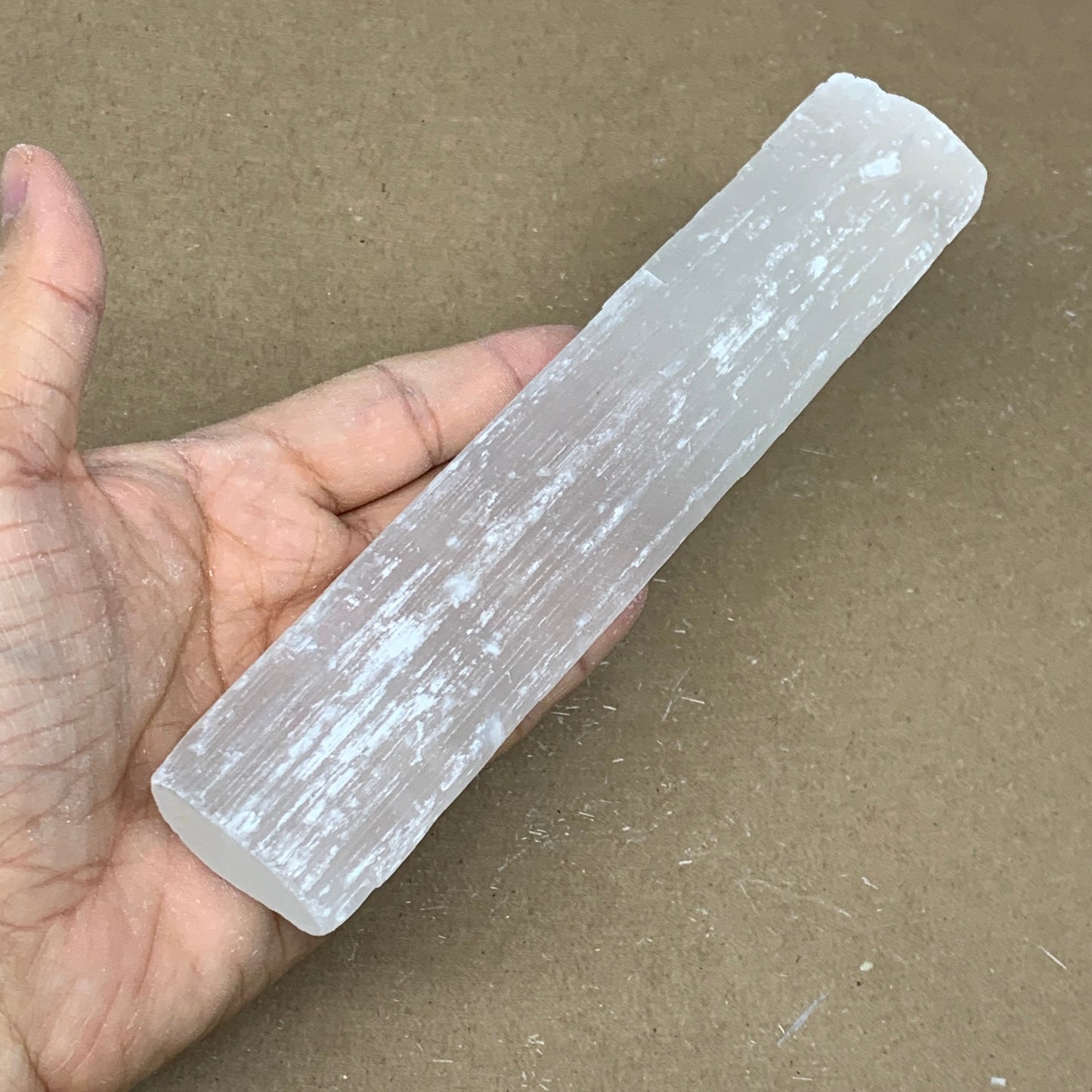 271.1g, 7.5"x1.5"x1", Rough Solid Selenite Crystal Blade Sticks @Morroco,B12222