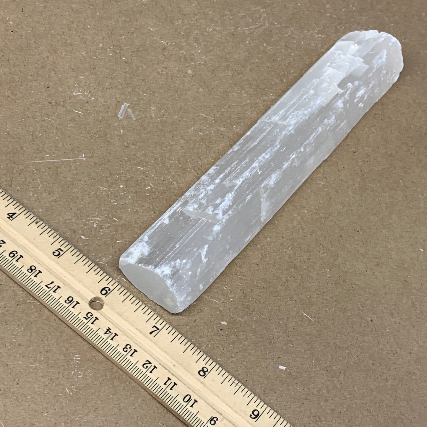 271.1g, 7.5"x1.5"x1", Rough Solid Selenite Crystal Blade Sticks @Morroco,B12222