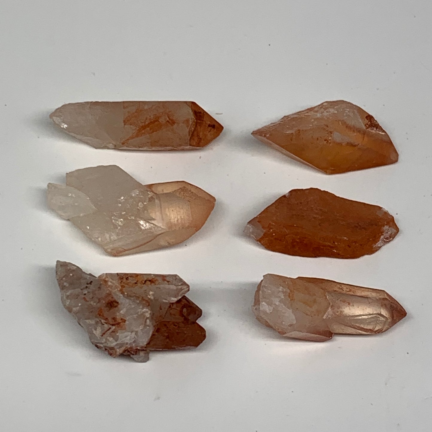 64.1g, 1.3"-1.7", 6pcs, Natural Red Quartz Crystal Terminated @Morocco, B11385