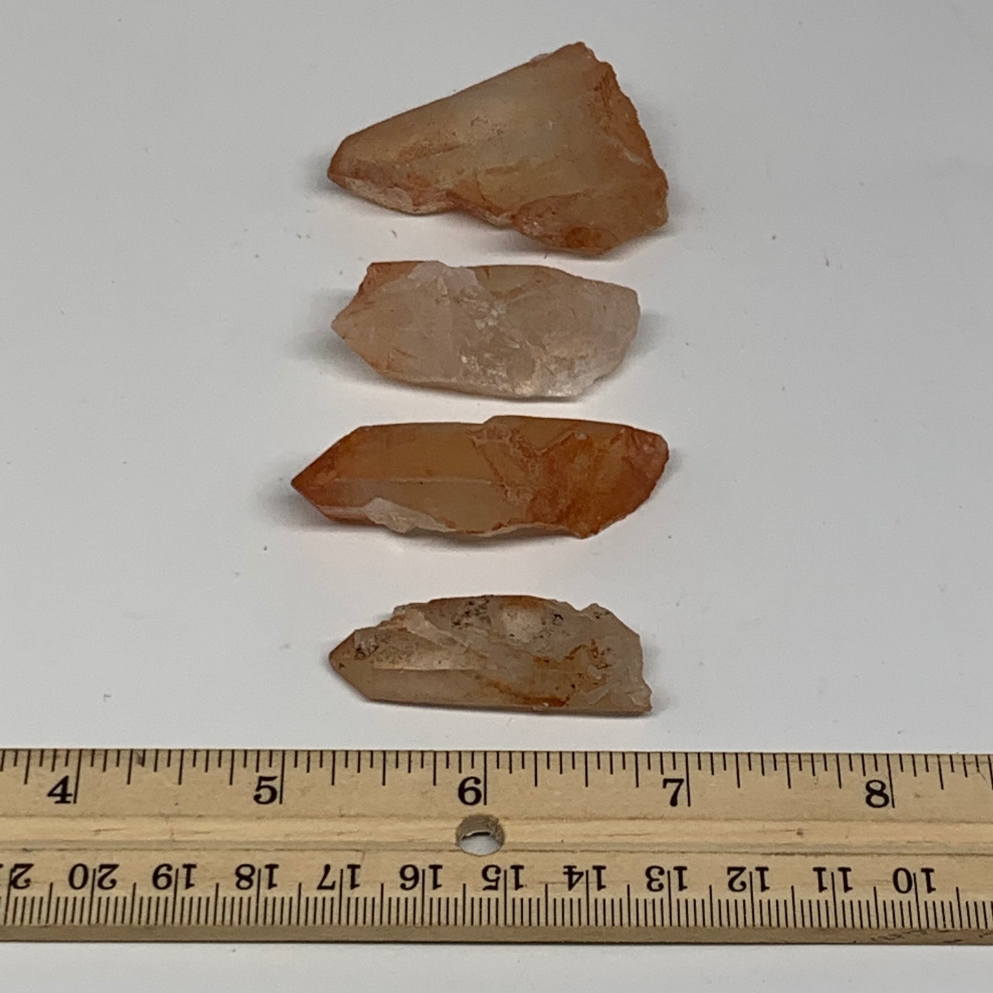 68.4g, 1.7"-2.1", 4pcs, Natural Red Quartz Crystal Terminated @Morocco, B11388