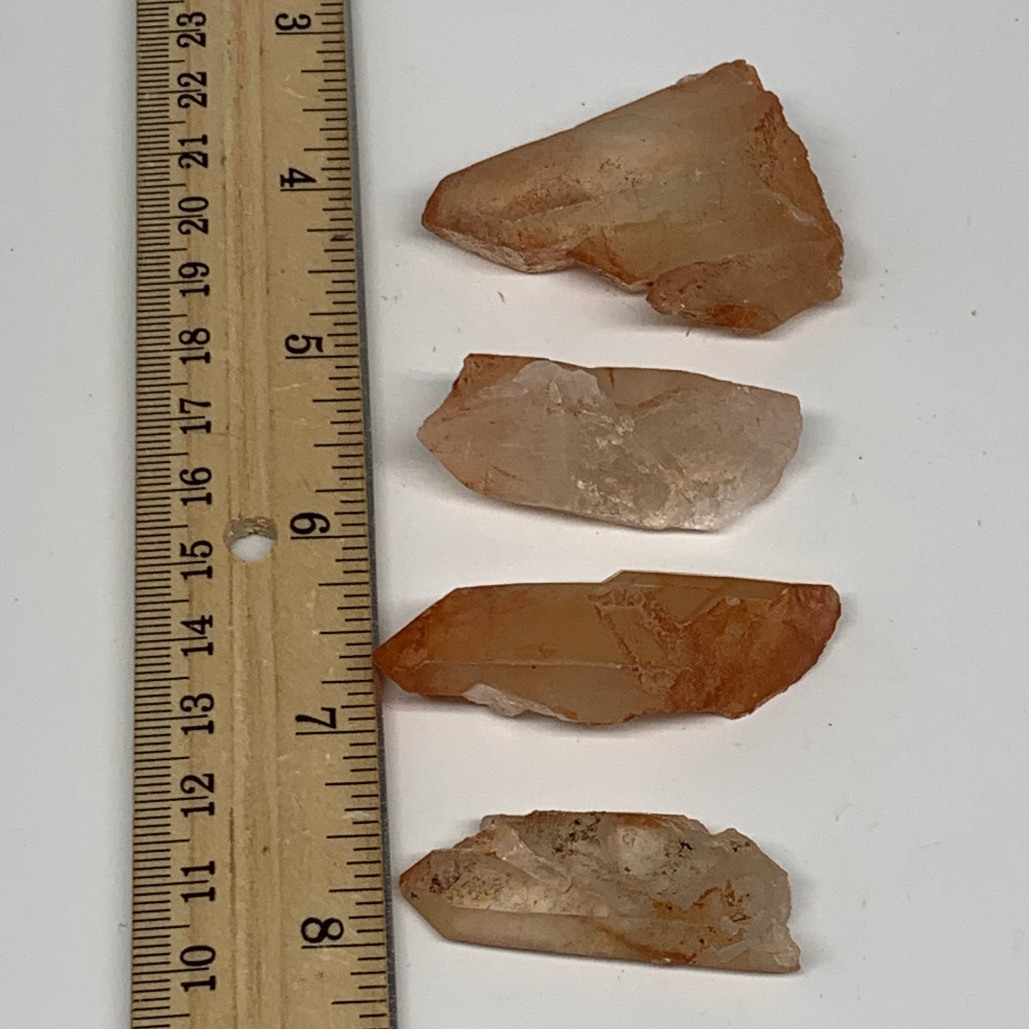 68.4g, 1.7"-2.1", 4pcs, Natural Red Quartz Crystal Terminated @Morocco, B11388