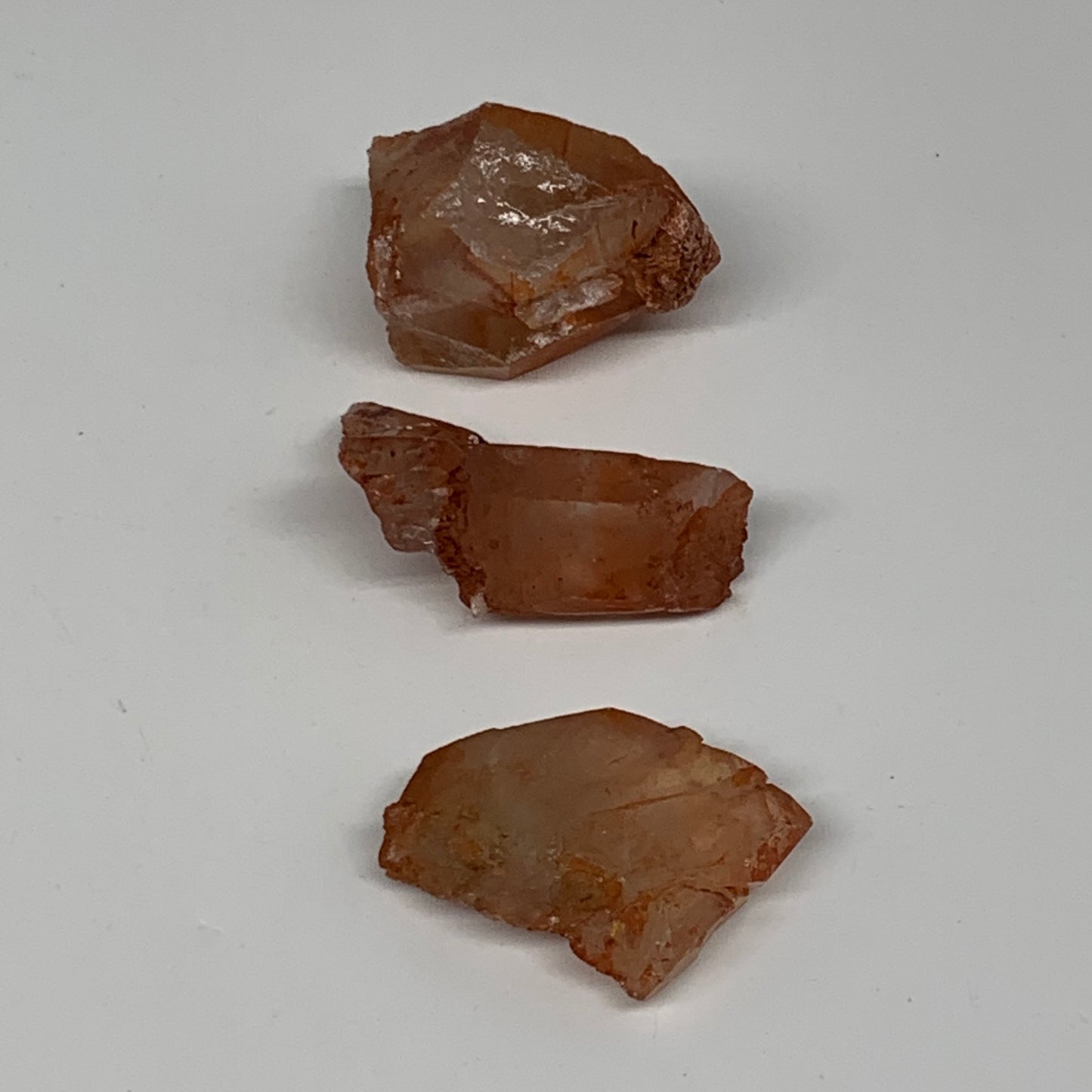 63.1g, 1.5"-1.6", 3pcs, Natural Red Quartz Crystal Terminated @Morocco, B11389