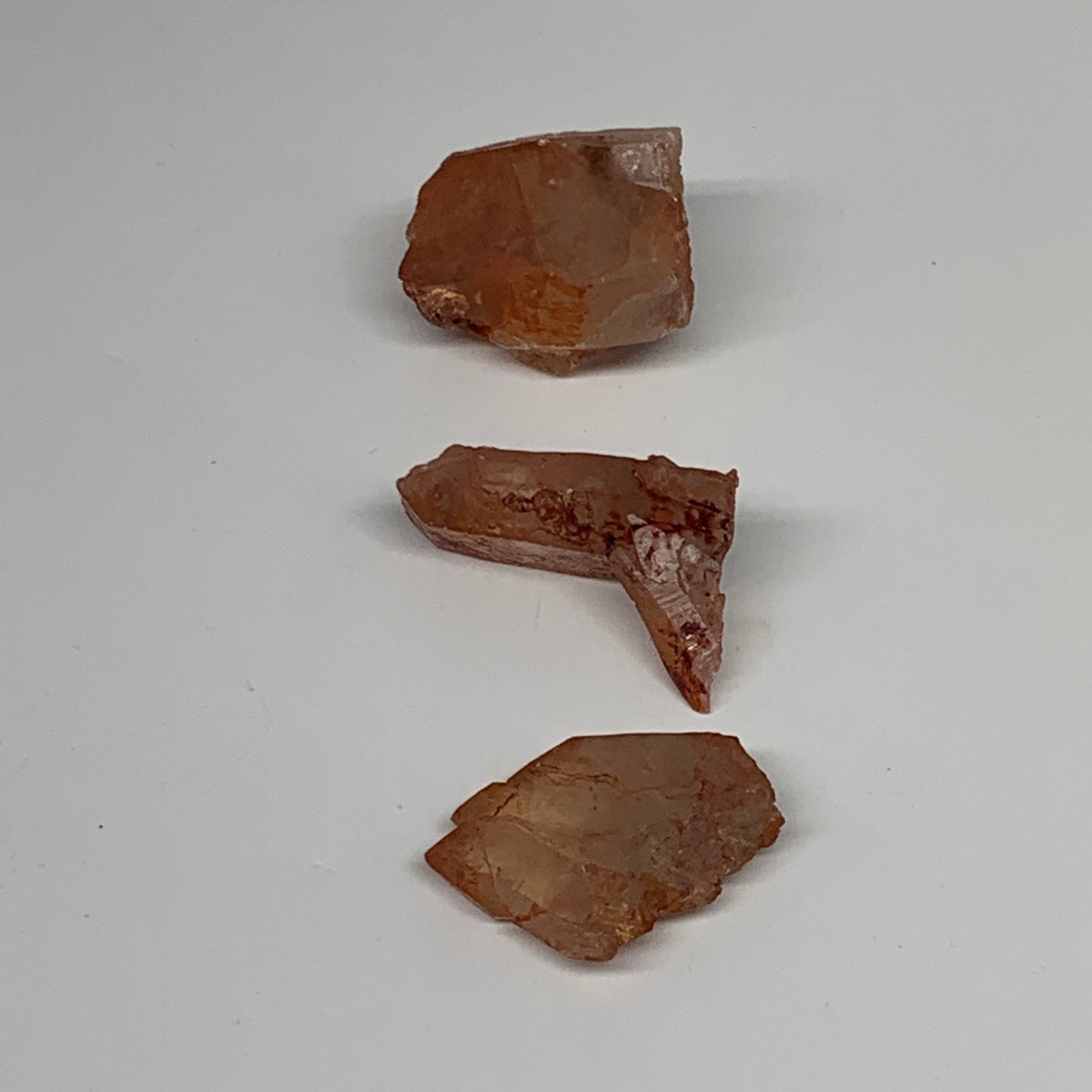 63.1g, 1.5"-1.6", 3pcs, Natural Red Quartz Crystal Terminated @Morocco, B11389