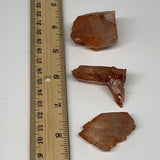 63.1g, 1.5"-1.6", 3pcs, Natural Red Quartz Crystal Terminated @Morocco, B11389