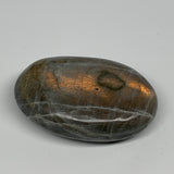 119.6g,2.8"x1.9"x0.9", Labradorite Palm-stone Tumbled Reiki @Madagascar,B16320