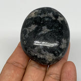 103.8g, 2.3"x1.8"x1", Indigo Gabro (Merlinite) Palm-Stone @Madagascar, B17879