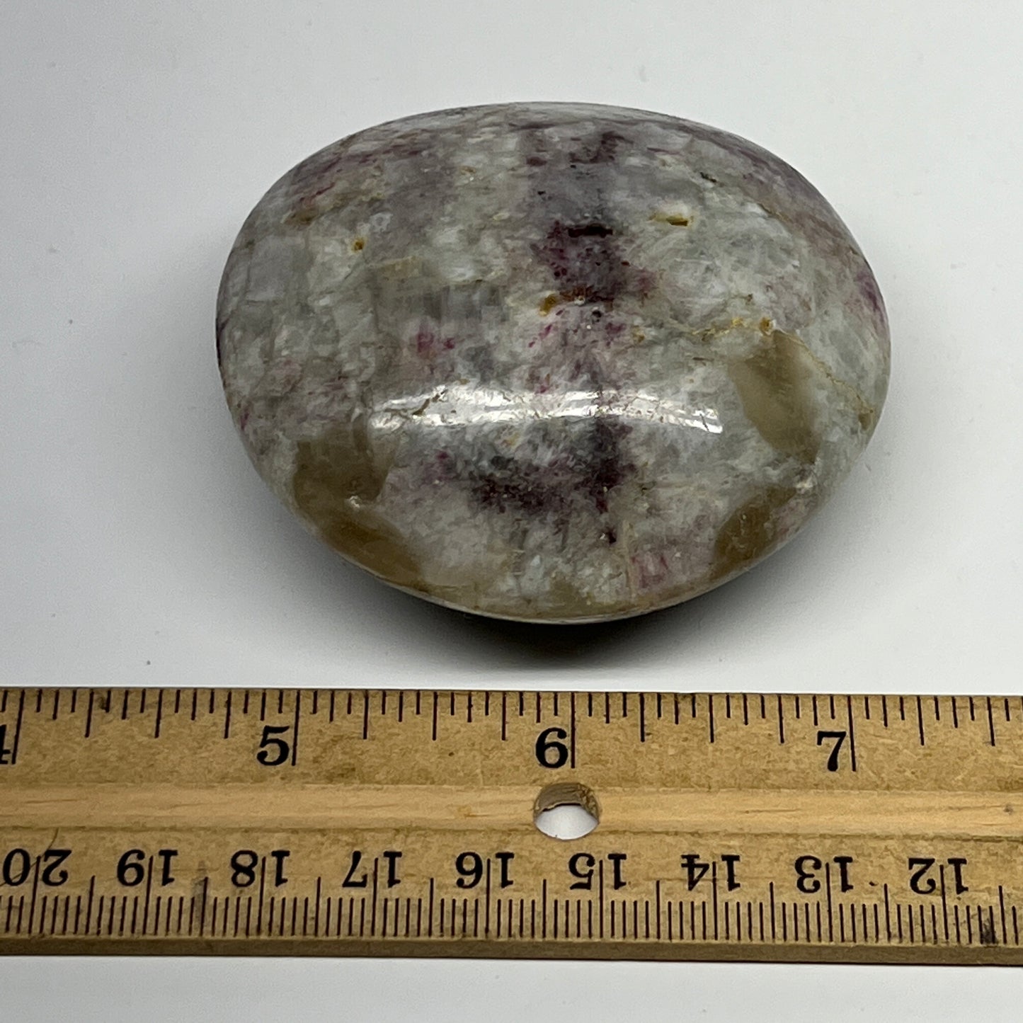 168.2g,2.5"x2.5"x1.3" Tourmaline Rubellite Palm-Stone Reiki @Madagascar,B21017