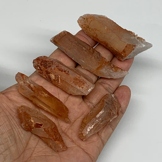 88.1g, 1.8"-2.4", 6pcs, Natural Red Quartz Crystal Terminated @Morocco, B11392