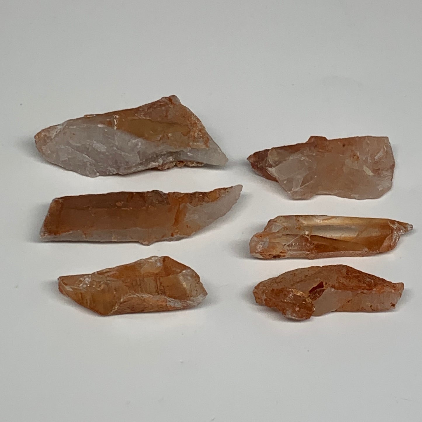 88.1g, 1.8"-2.4", 6pcs, Natural Red Quartz Crystal Terminated @Morocco, B11392