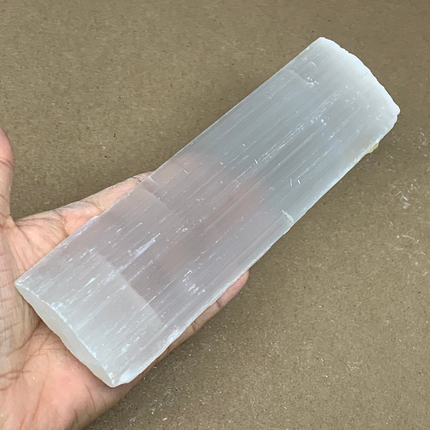 252g, 8.25"x2.3"x0.6", Rough Solid Selenite Crystal Blade Sticks @Morroco,B12235