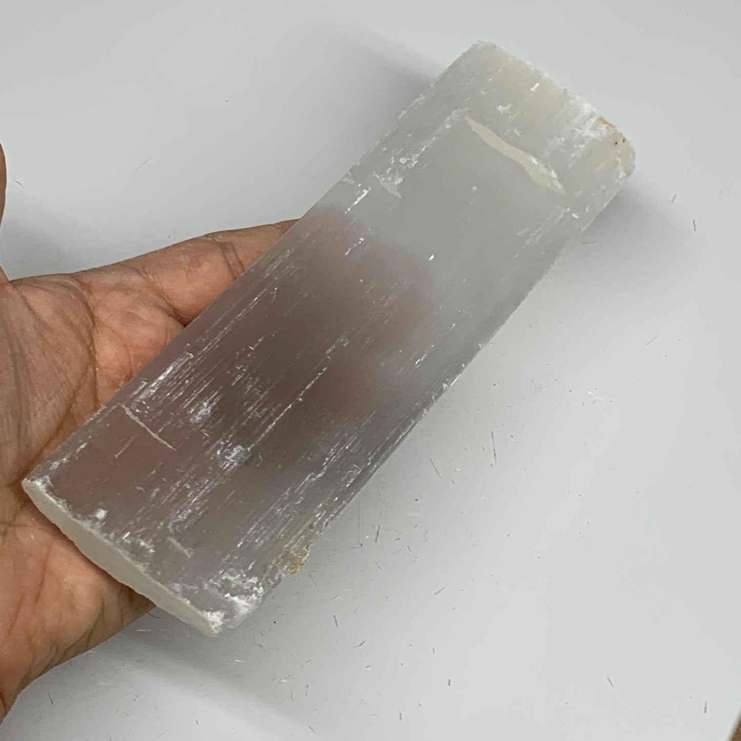 252g, 8.25"x2.3"x0.6", Rough Solid Selenite Crystal Blade Sticks @Morroco,B12235