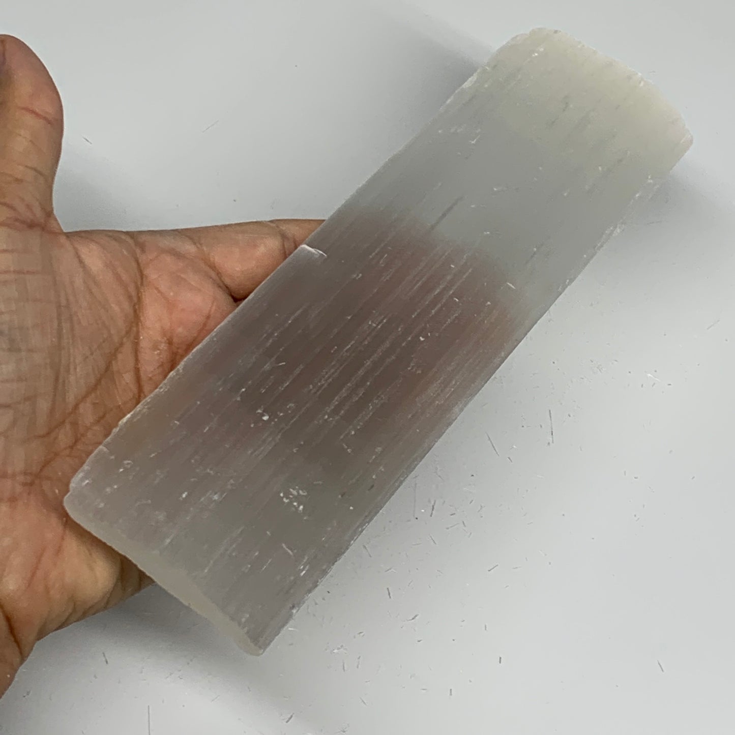 252g, 8.25"x2.3"x0.6", Rough Solid Selenite Crystal Blade Sticks @Morroco,B12235