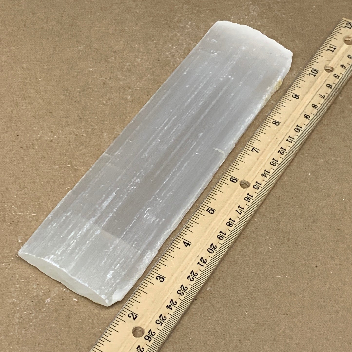 252g, 8.25"x2.3"x0.6", Rough Solid Selenite Crystal Blade Sticks @Morroco,B12235