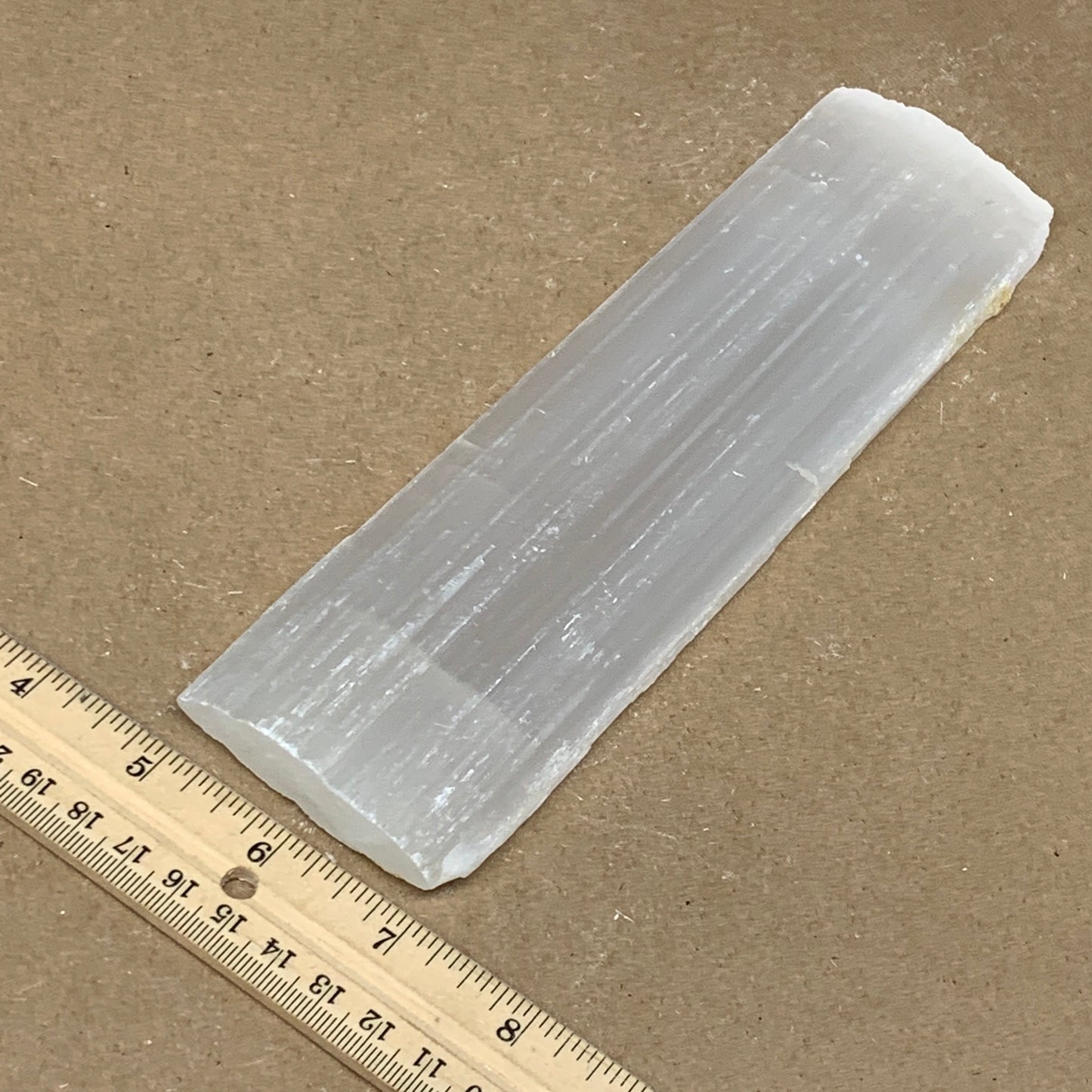 252g, 8.25"x2.3"x0.6", Rough Solid Selenite Crystal Blade Sticks @Morroco,B12235