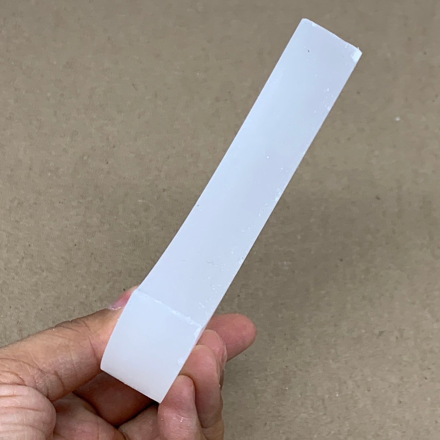 327g, 4.7"x3.5"x0.8",Selenite Crescent Moon Crystal (Satin Spar) @Morocco,B12977