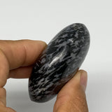 103.7g, 2.3"x1.8"x1", Indigo Gabro (Merlinite) Palm-Stone @Madagascar, B17886