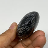 103.7g, 2.3"x1.8"x1", Indigo Gabro (Merlinite) Palm-Stone @Madagascar, B17886