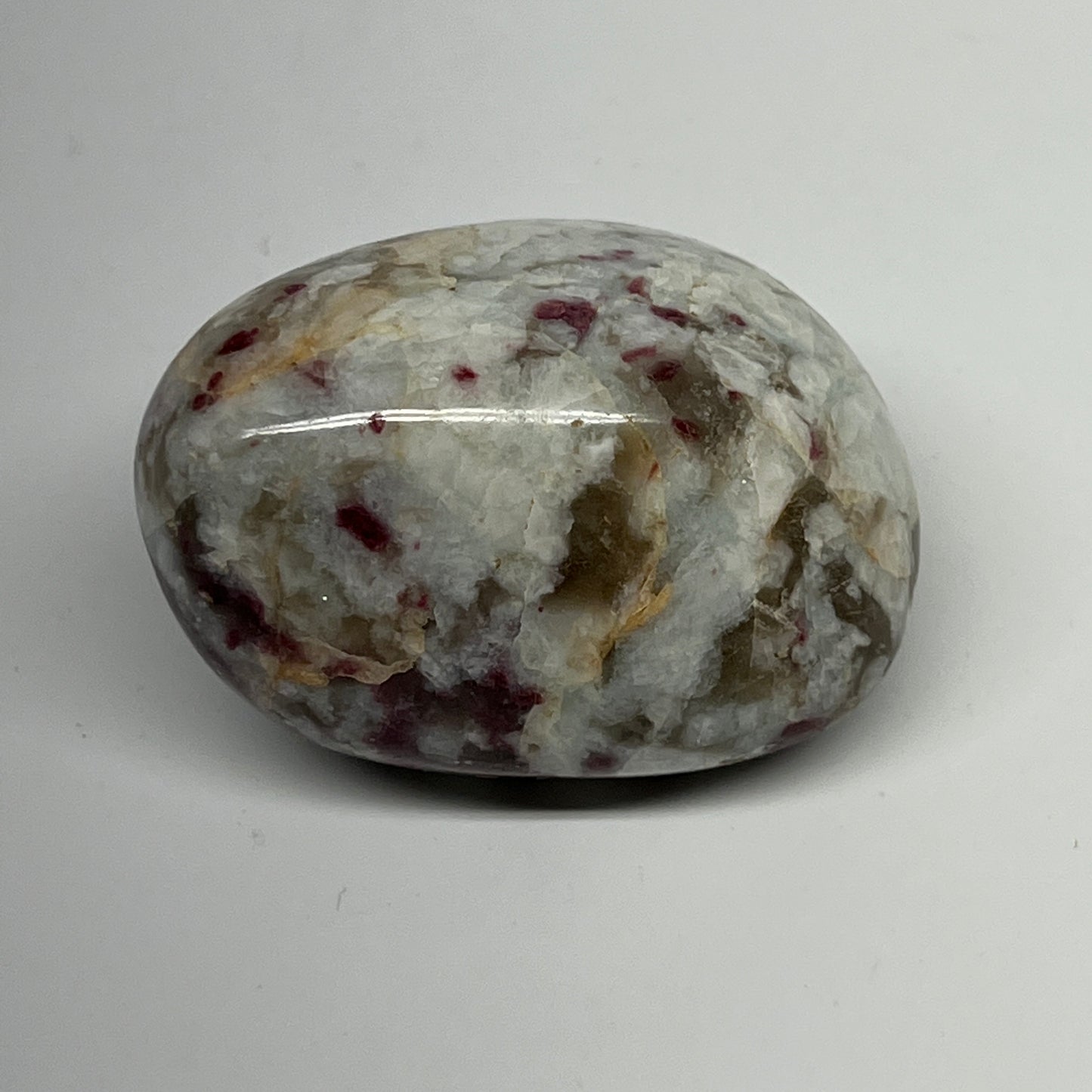 147g,2.4"x1.9"x1.5" Tourmaline Rubellite Palm-Stone Reiki @Madagascar,B21025