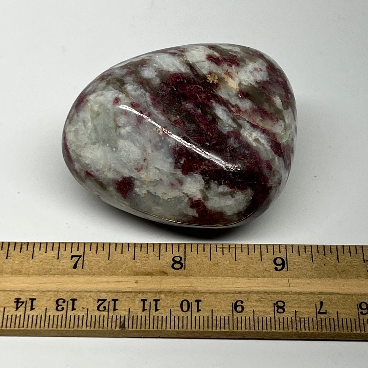 147g,2.4"x1.9"x1.5" Tourmaline Rubellite Palm-Stone Reiki @Madagascar,B21025