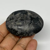 71.8g, 2.2"x1.7"x0.8", Indigo Gabro (Merlinite) Palm-Stone @Madagascar, B17887