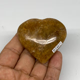 83.7g, 2"x2.2"x0.9", Natural Golden Quartz Heart Small Polished Crystal, B24821