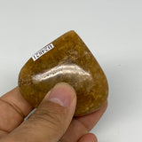 83.7g, 2"x2.2"x0.9", Natural Golden Quartz Heart Small Polished Crystal, B24821