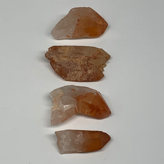 100.3g, 1.5"-2.1", 4pcs, Natural Red Quartz Crystal Terminated @Morocco, B11404