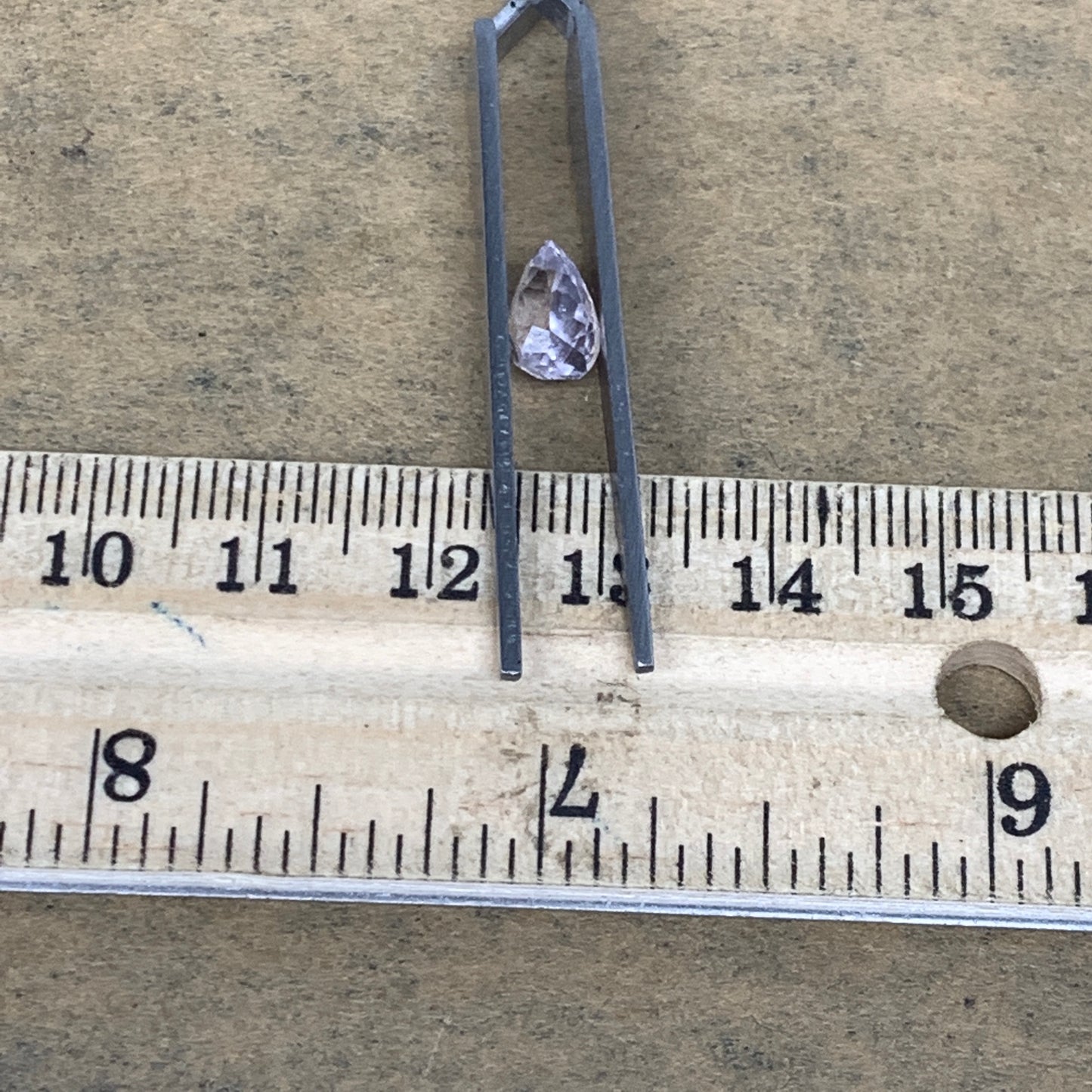 2.17cts, 8mmx5mmx7mm, Kunzite Crystal Facetted Cut Stone @Afghanistan, CTS36