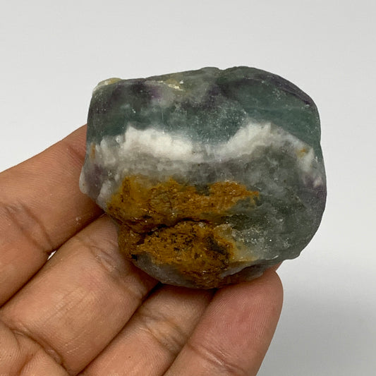 104.7g, 1.8"x1.6"x1.2" Fluorite Tumbled Rough Home Decor @Mexico, B18642