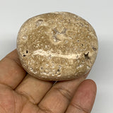 97.3g, 2.2"x1.9"x1", Chocolate Calcite Palm-Stone Reiki @Afghanistan, B14721