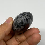 75.9g, 2.1"x1.6"x0.9", Indigo Gabro (Merlinite) Palm-Stone @Madagascar, B17890