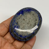 122.9g,2.6"x2"x0.9", Natural Lapis Lazuli Palm Stone @Afghanistan, B26295