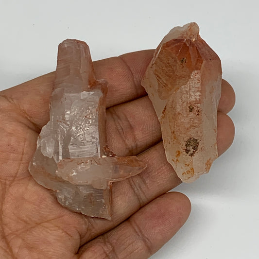 69.3g, 2.2"-2.4", 2pcs, Natural Red Quartz Crystal Terminated @Morocco, B11408