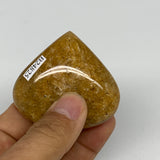 83.2g, 2"x2.2"x0.9", Natural Golden Quartz Heart Small Polished Crystal, B24825