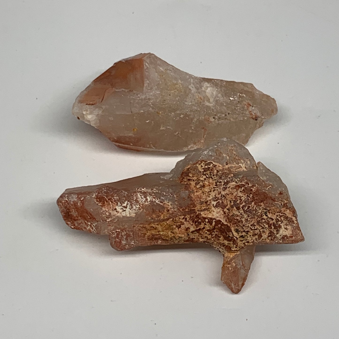 69.3g, 2.2"-2.4", 2pcs, Natural Red Quartz Crystal Terminated @Morocco, B11408
