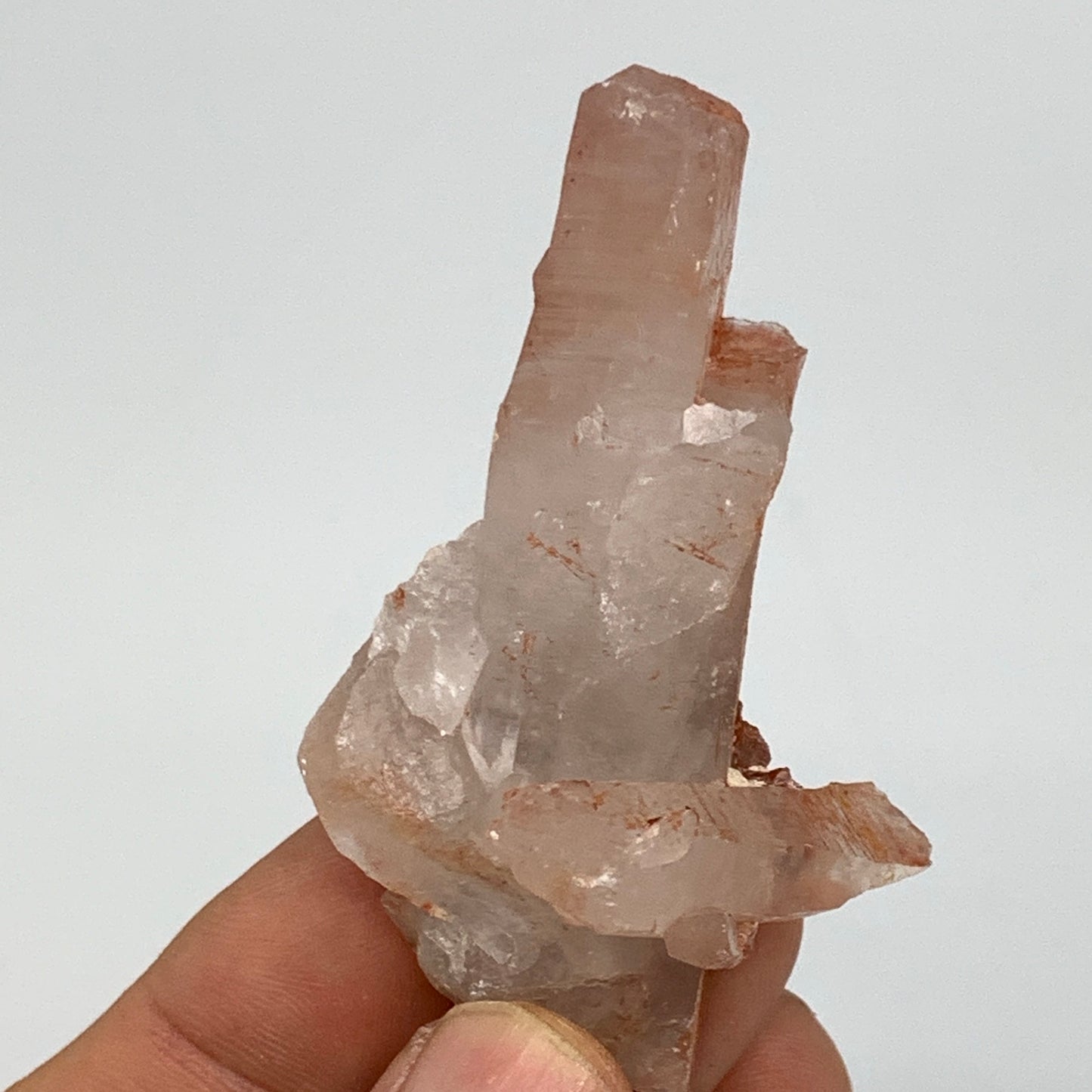 69.3g, 2.2"-2.4", 2pcs, Natural Red Quartz Crystal Terminated @Morocco, B11408