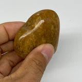 81.6g, 1.9"x2.2"x0.9", Natural Golden Quartz Heart Small Polished Crystal, B2482