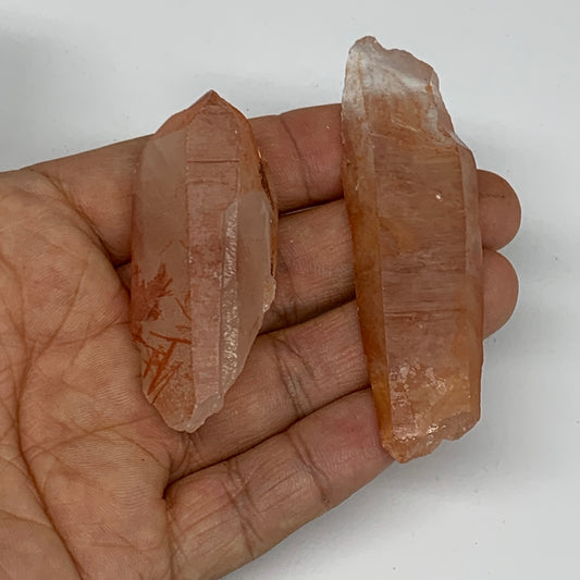 51.4g, 2.2"-2.9", 2pcs, Natural Red Quartz Crystal Terminated @Morocco, B11410
