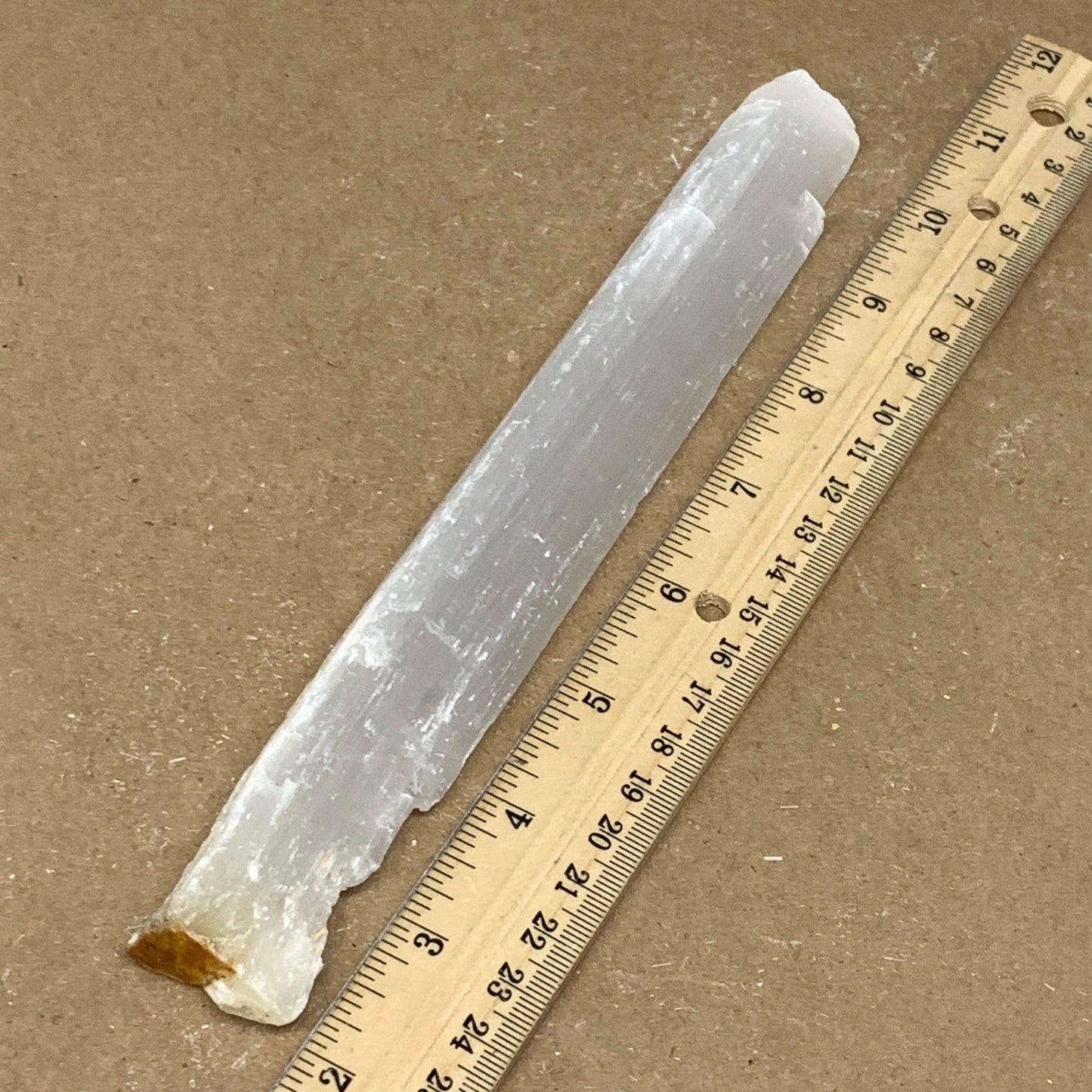 146g, 8.25"x1.1"x0.8", Rough Solid Selenite Crystal Blade Sticks @Morroco,B12245