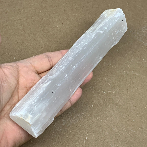 234g, 7.9"x1.5"x0.9", Rough Solid Selenite Crystal Blade Sticks @Morroco,B12246