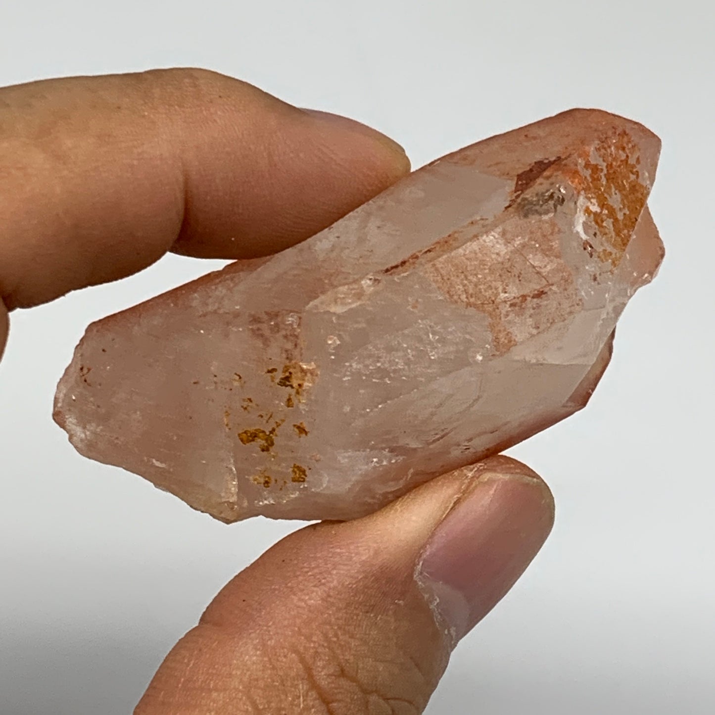 51.4g, 2.2"-2.9", 2pcs, Natural Red Quartz Crystal Terminated @Morocco, B11410